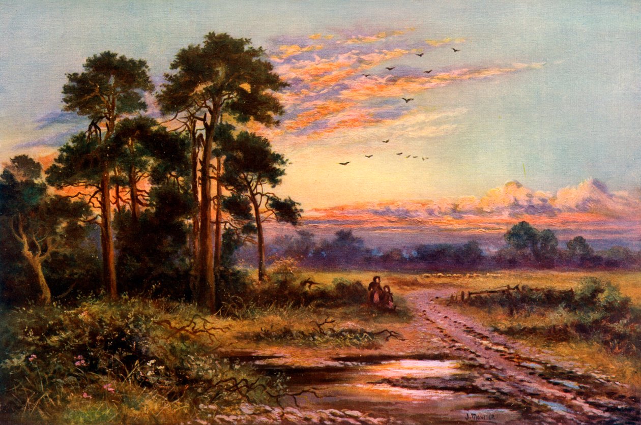 „Jesienny zachód słońca”, 1911-1912. autorstwa J Maurice