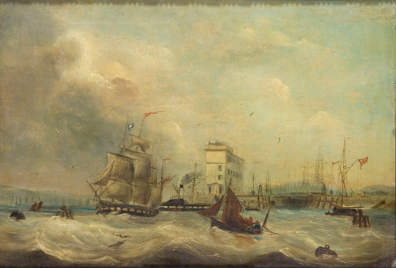 „Doki w Cardiff”, 1844 r. autorstwa J Price