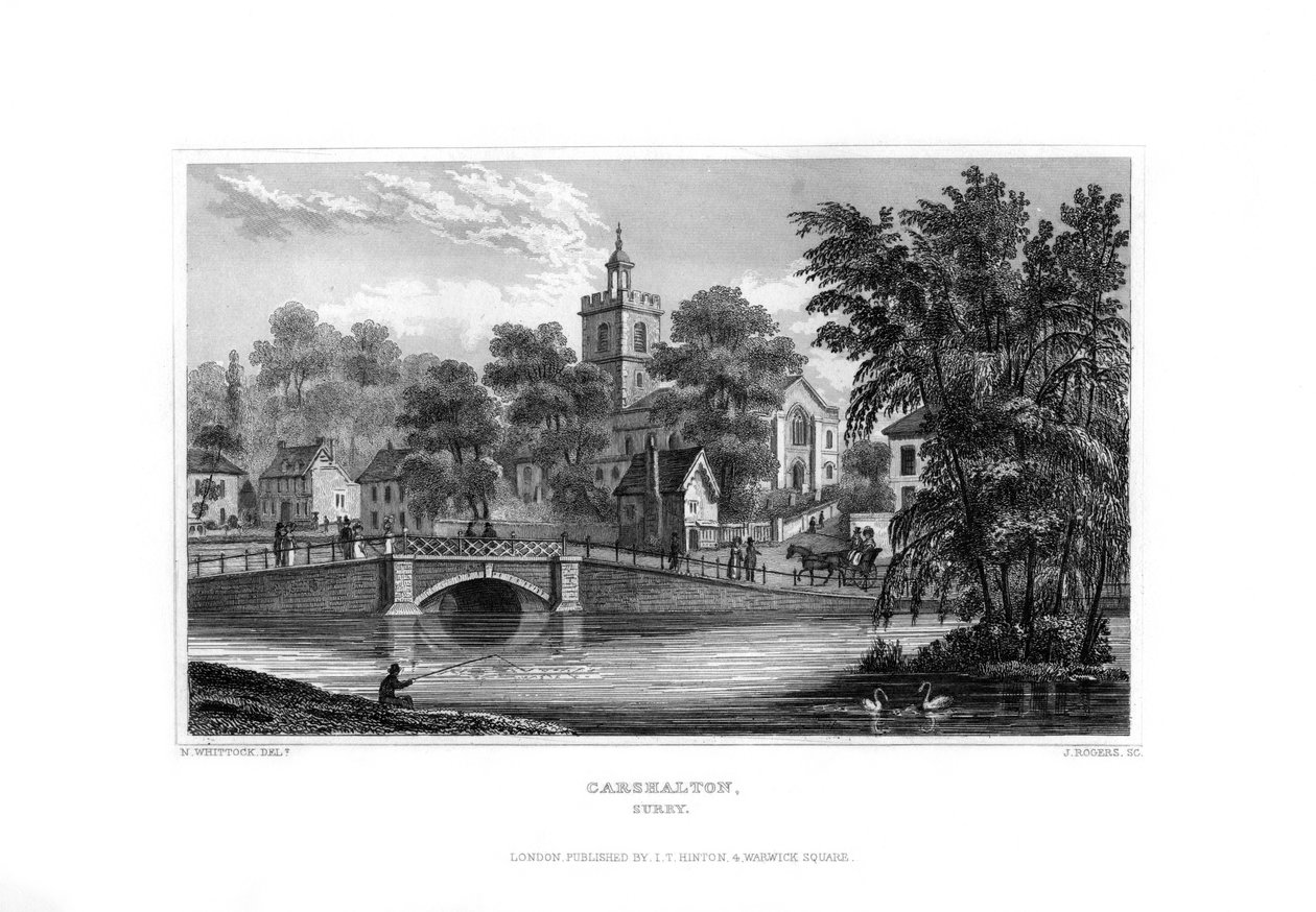 Carshalton, Surrey, 1829. autorstwa J. Rogers