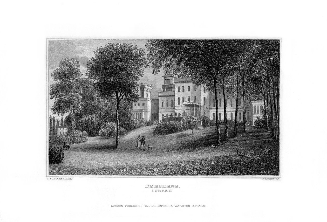 Deepdene, Dorking, Surrey, 1829. autorstwa J. Rogers
