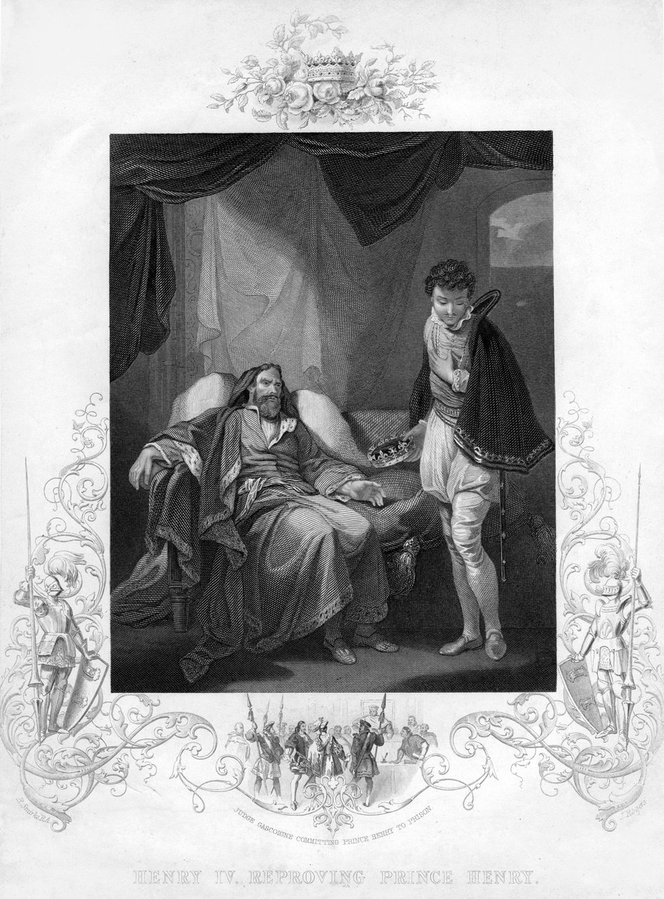Henryk IV upominający księcia Henryka, XIX wiek. autorstwa J. Rogers
