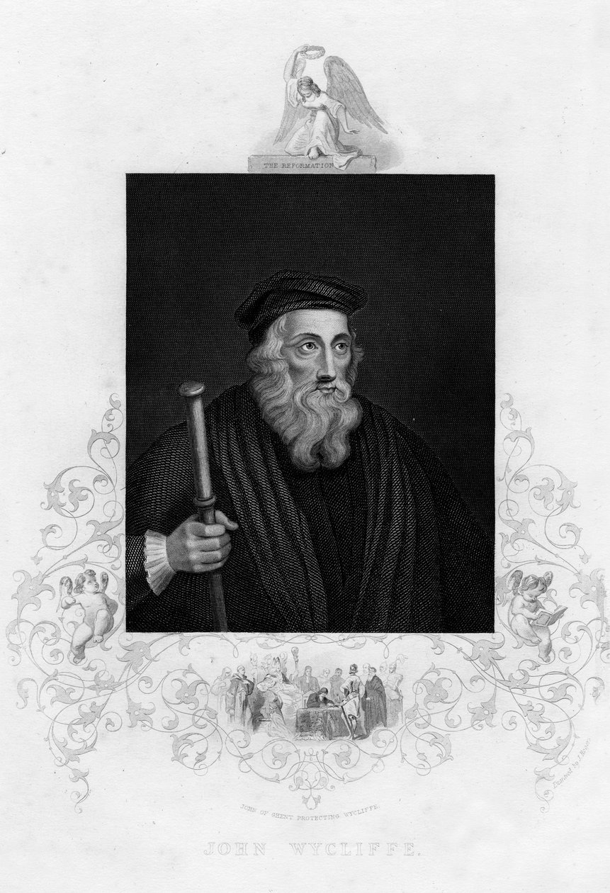 John Wycliffe, teolog angielski, XIX w. autorstwa J. Rogers