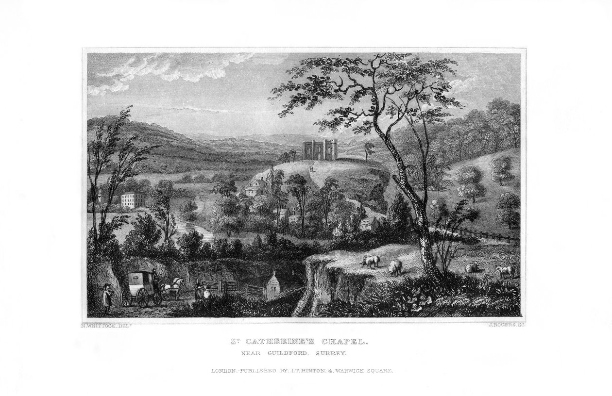 Kaplica św. Katarzyny, Guildford, Surrey, 1829. autorstwa J. Rogers