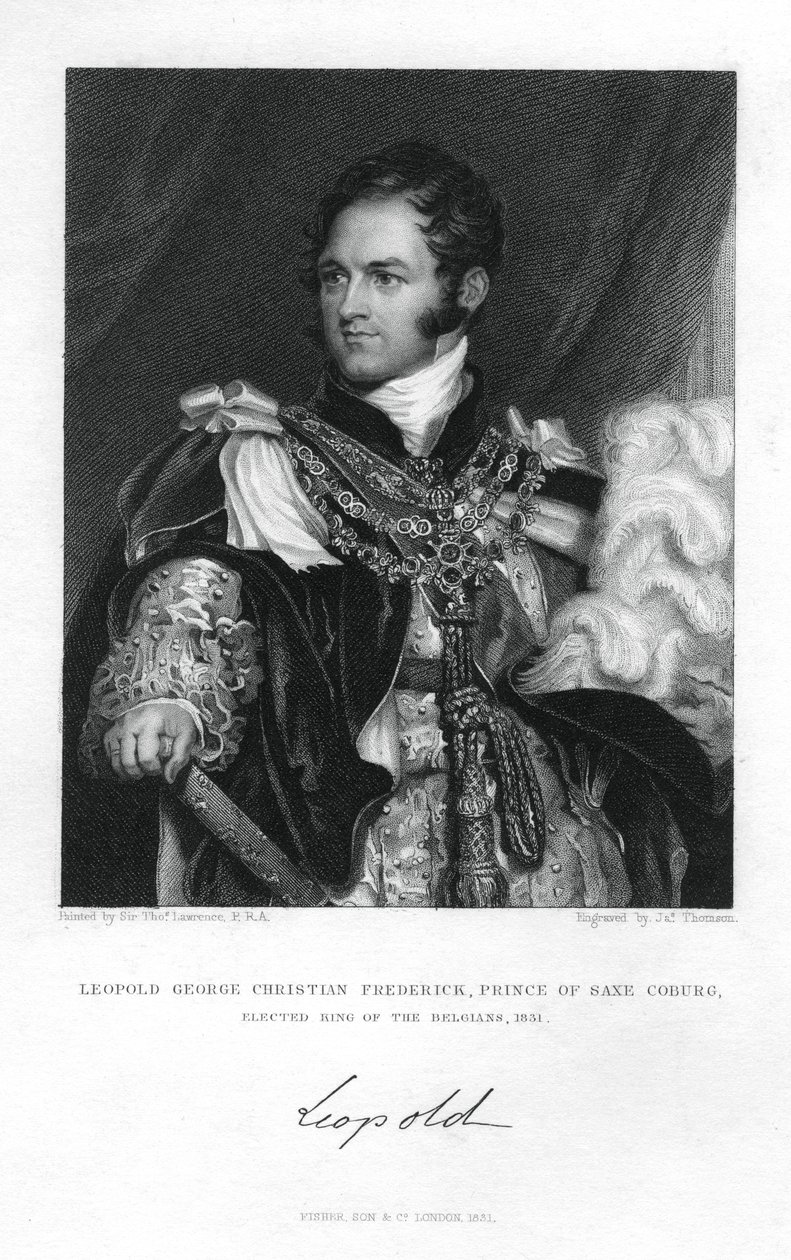 Książę Leopold Saxe-Coburg-Saalfeld, 1831. autorstwa J. Thomson