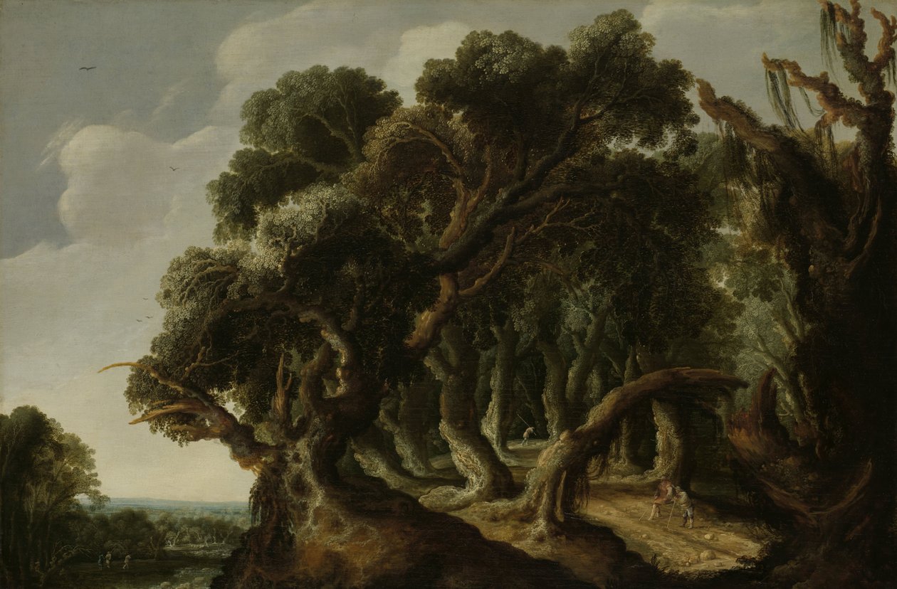 Zalesiony krajobraz, ok. 1633 autorstwa Jacob van Geel