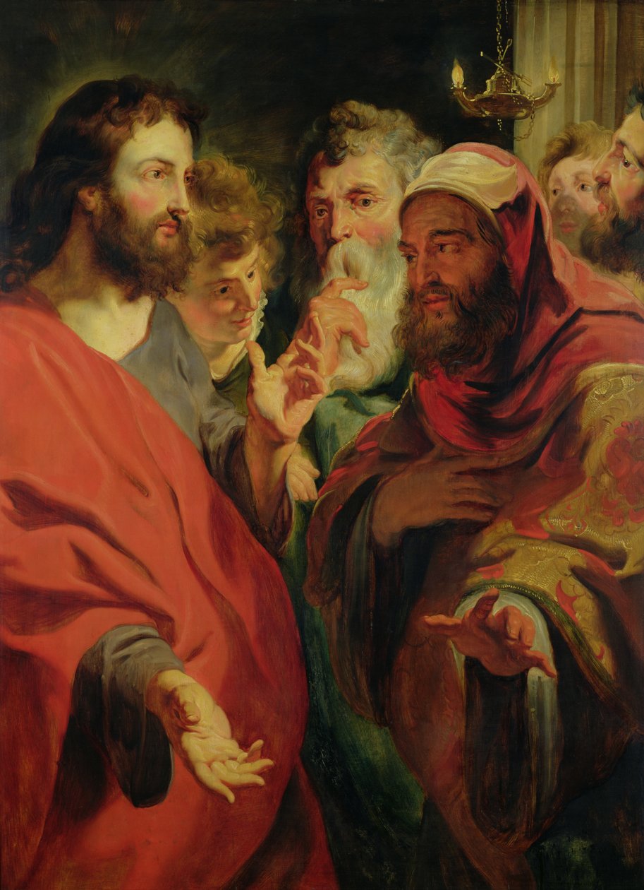 Chrystus poucza Nikodema autorstwa Jacob Jordaens