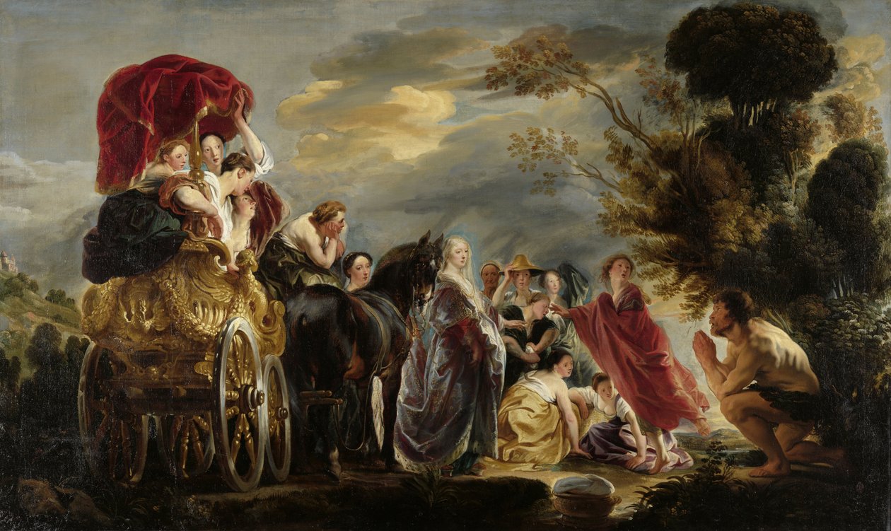 Spotkanie Odyseusza i Nausicaa autorstwa Jacob Jordaens