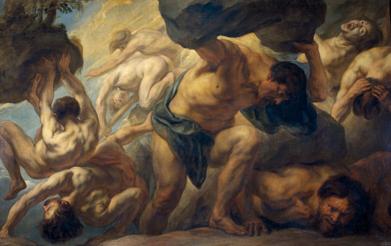 Pokonanie Tytanów, 1678 r. autorstwa Jacob Jordaens