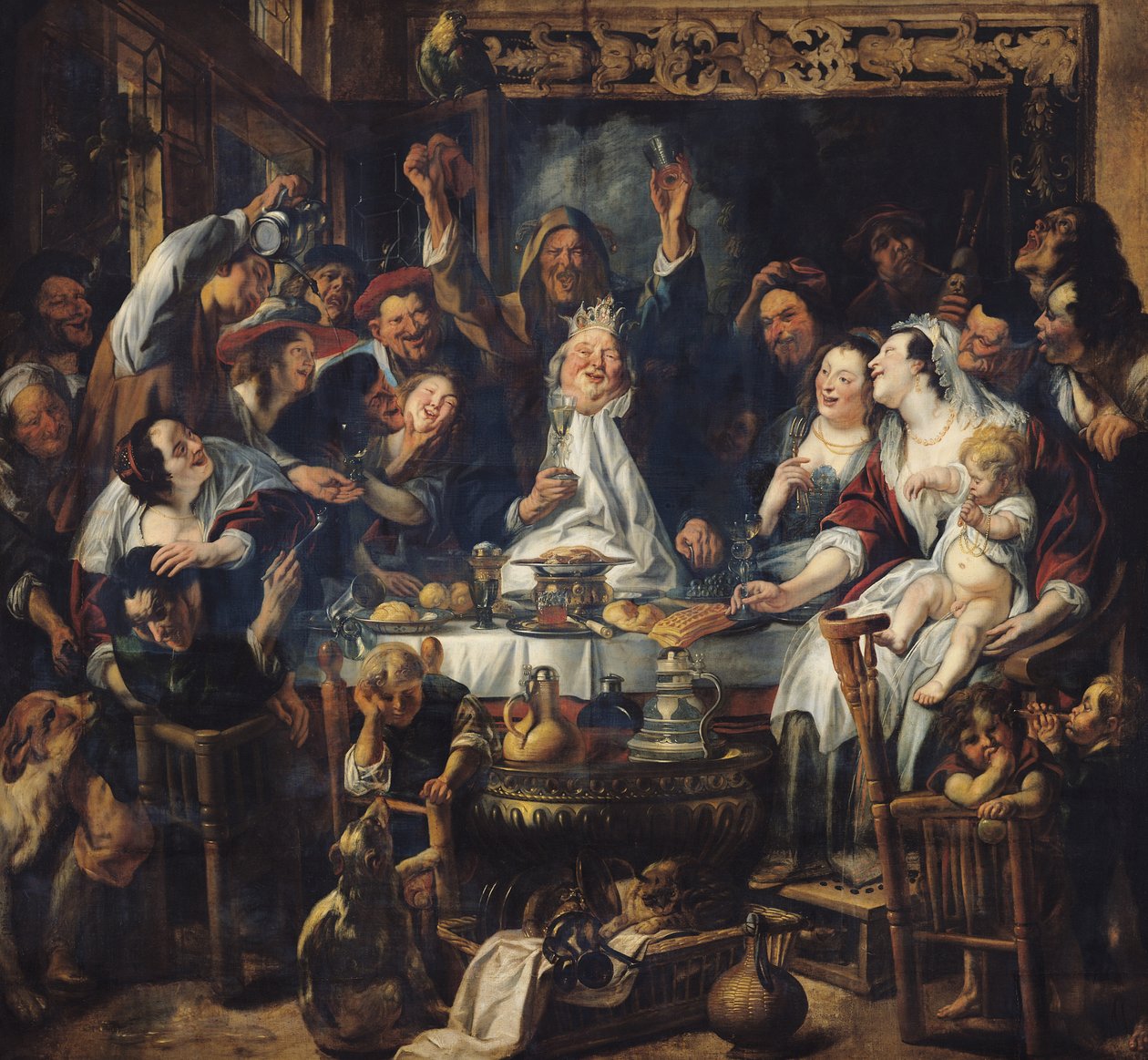 Król pije autorstwa Jacob Jordaens