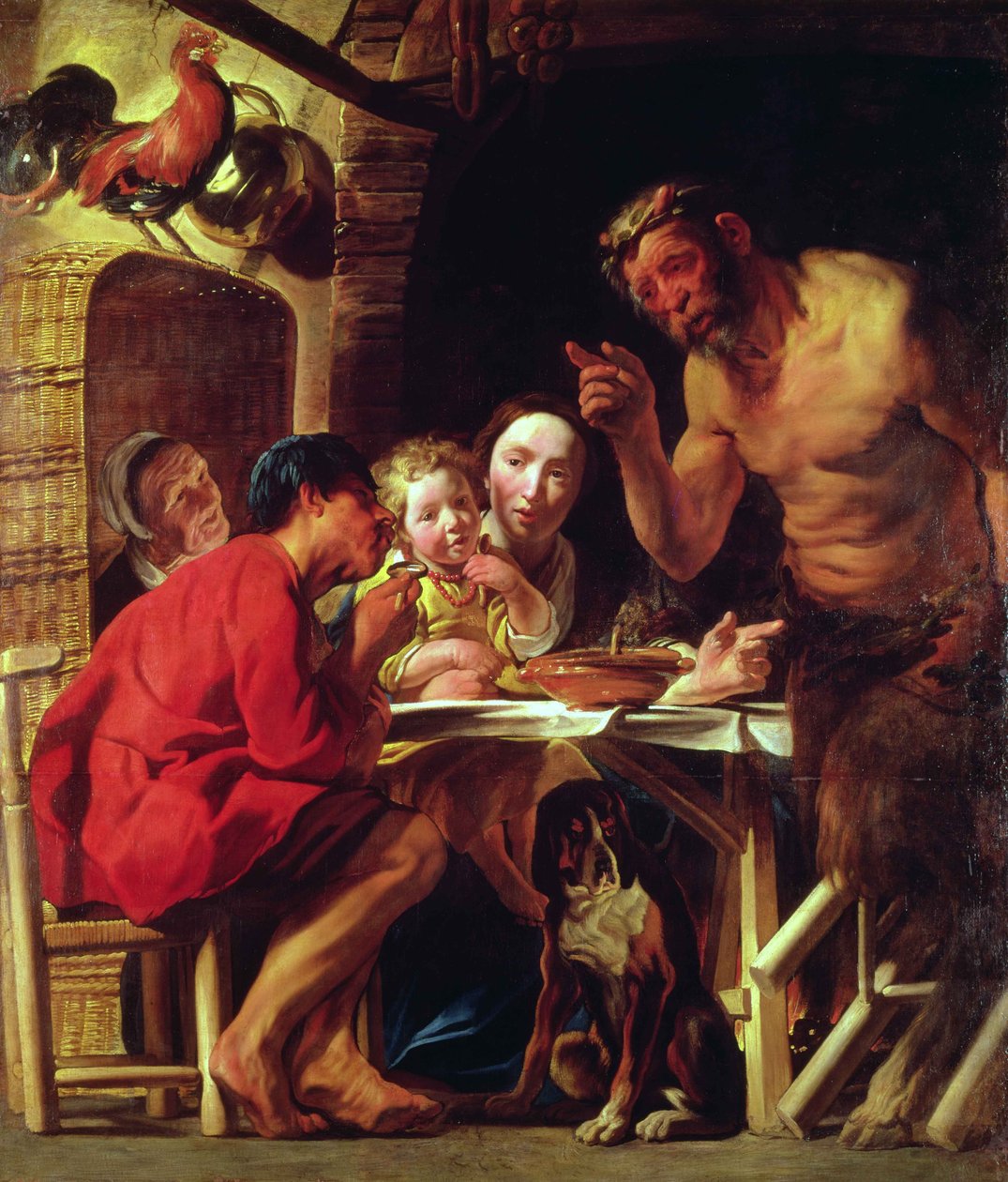 Chłopi i Satyrowie autorstwa Jacob Jordaens