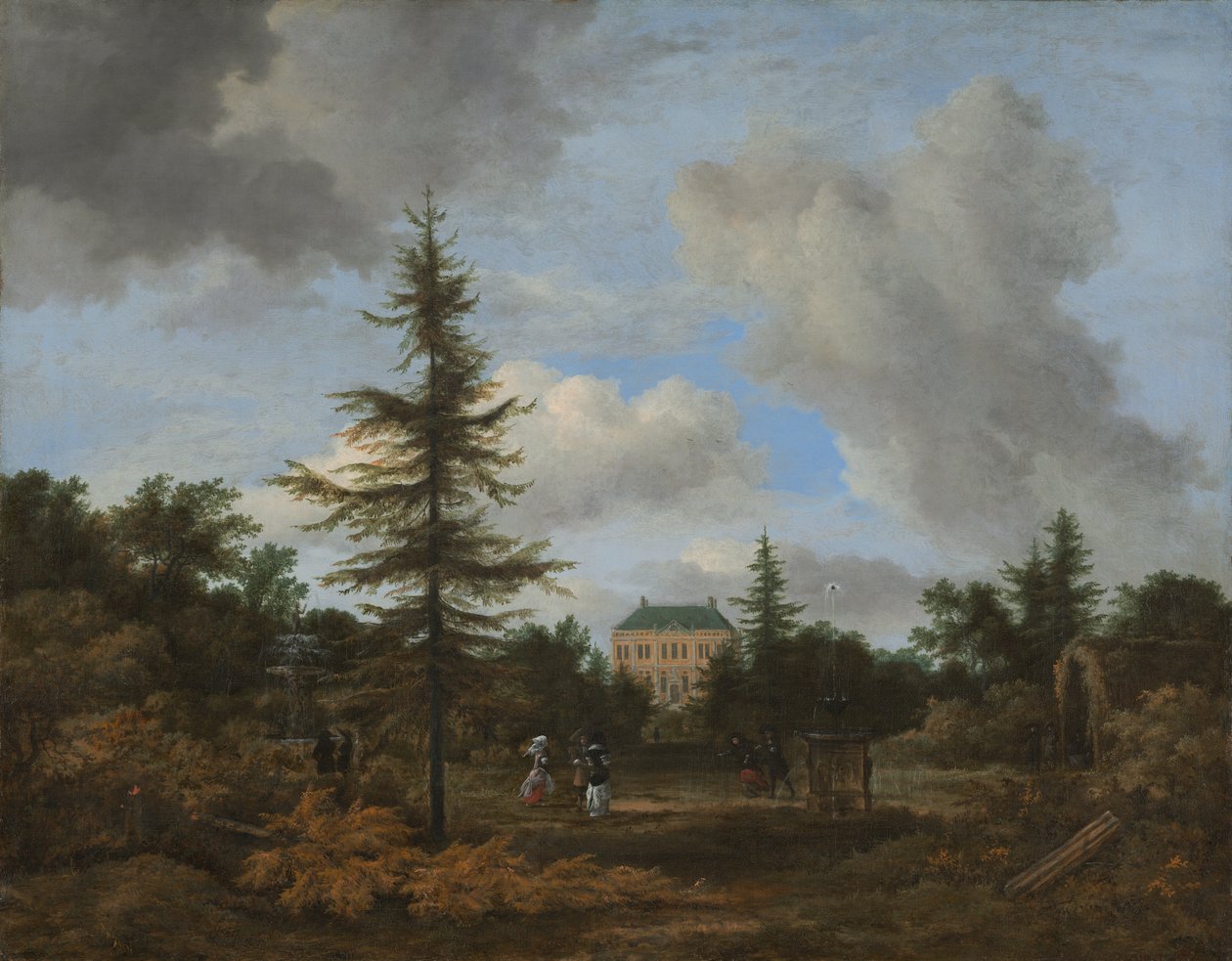 Wiejski dom w parku autorstwa Jacob van Ruisdael