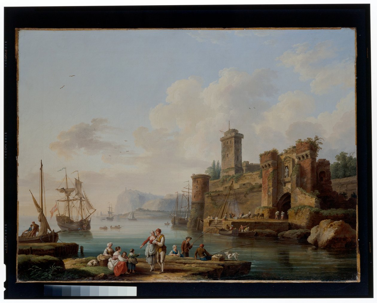 Scena portowa autorstwa Jacob Philippe Hackert