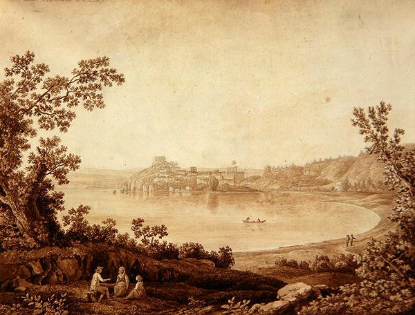 Jezioro Bracciano autorstwa Jacob Philippe Hackert