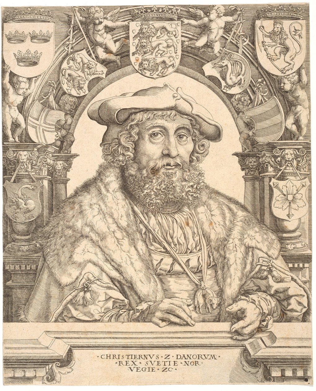 duński: król Danii Chrystian II autorstwa Jacob Binck