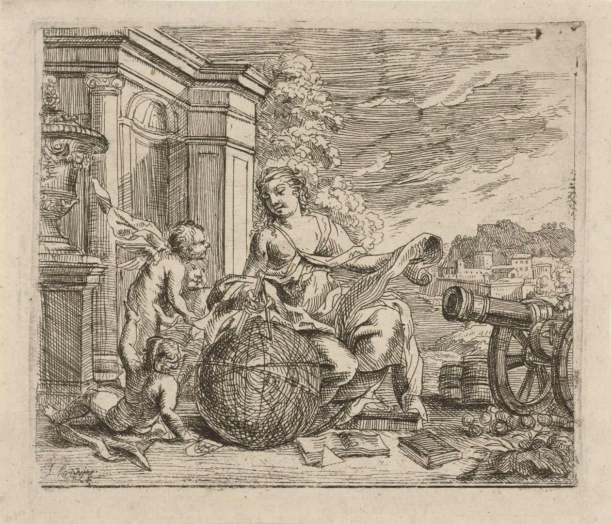 Alegoria geometrii autorstwa Jacob Herreyns (I)