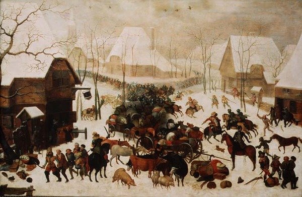 Walka w wiosce, 1605 autorstwa Jacob II Savery