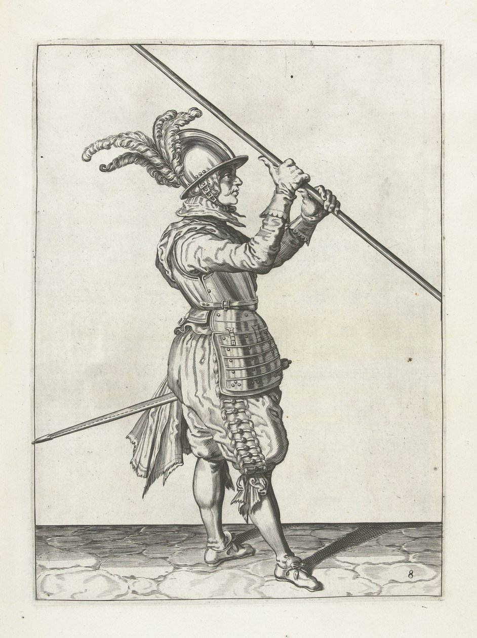 Żołnierz z kopią, ok. 1600 autorstwa Jacob II de Gheyn