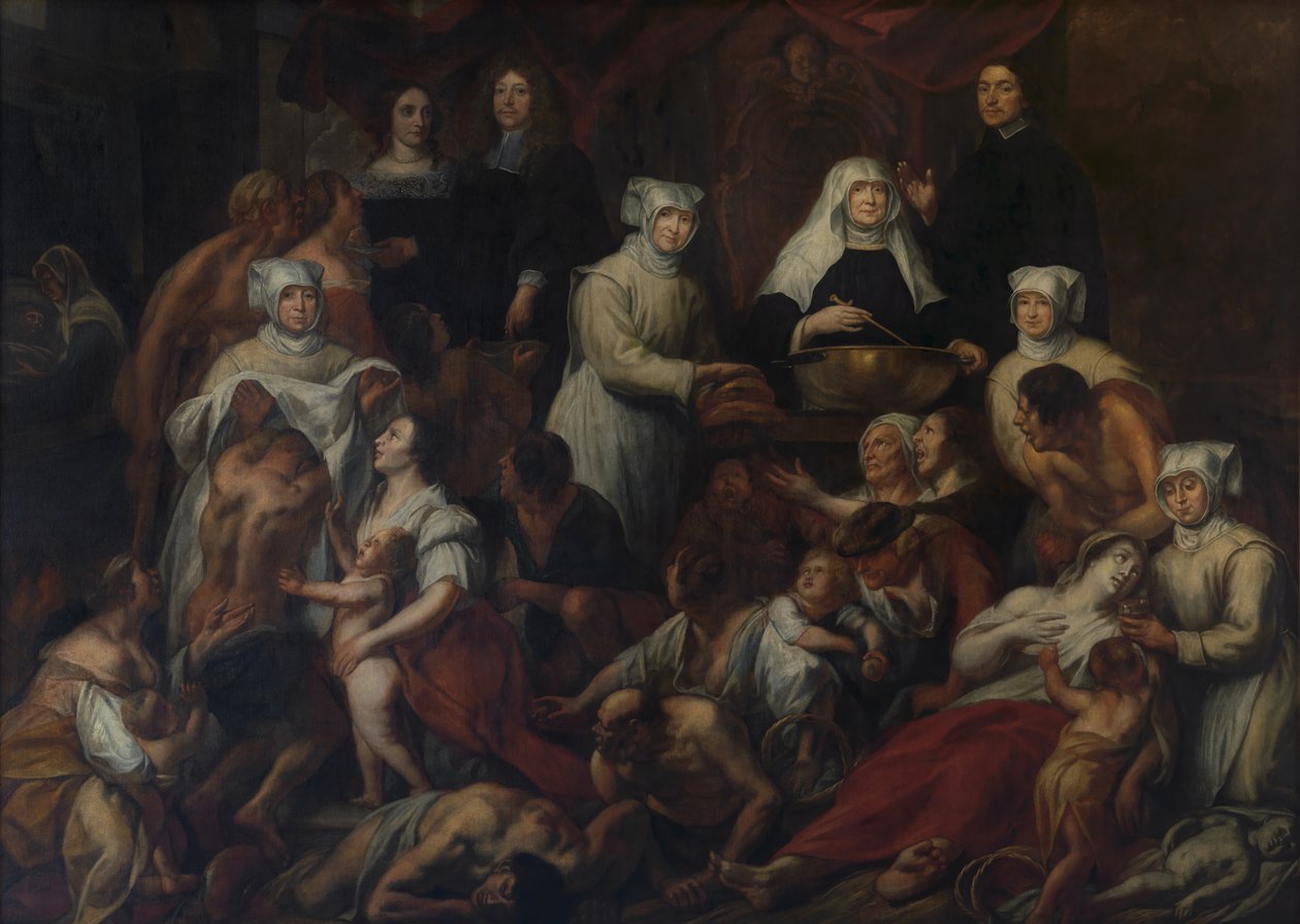 Zakonnice szpitalne w Antwerpii (olej) autorstwa Jacob Jordaens