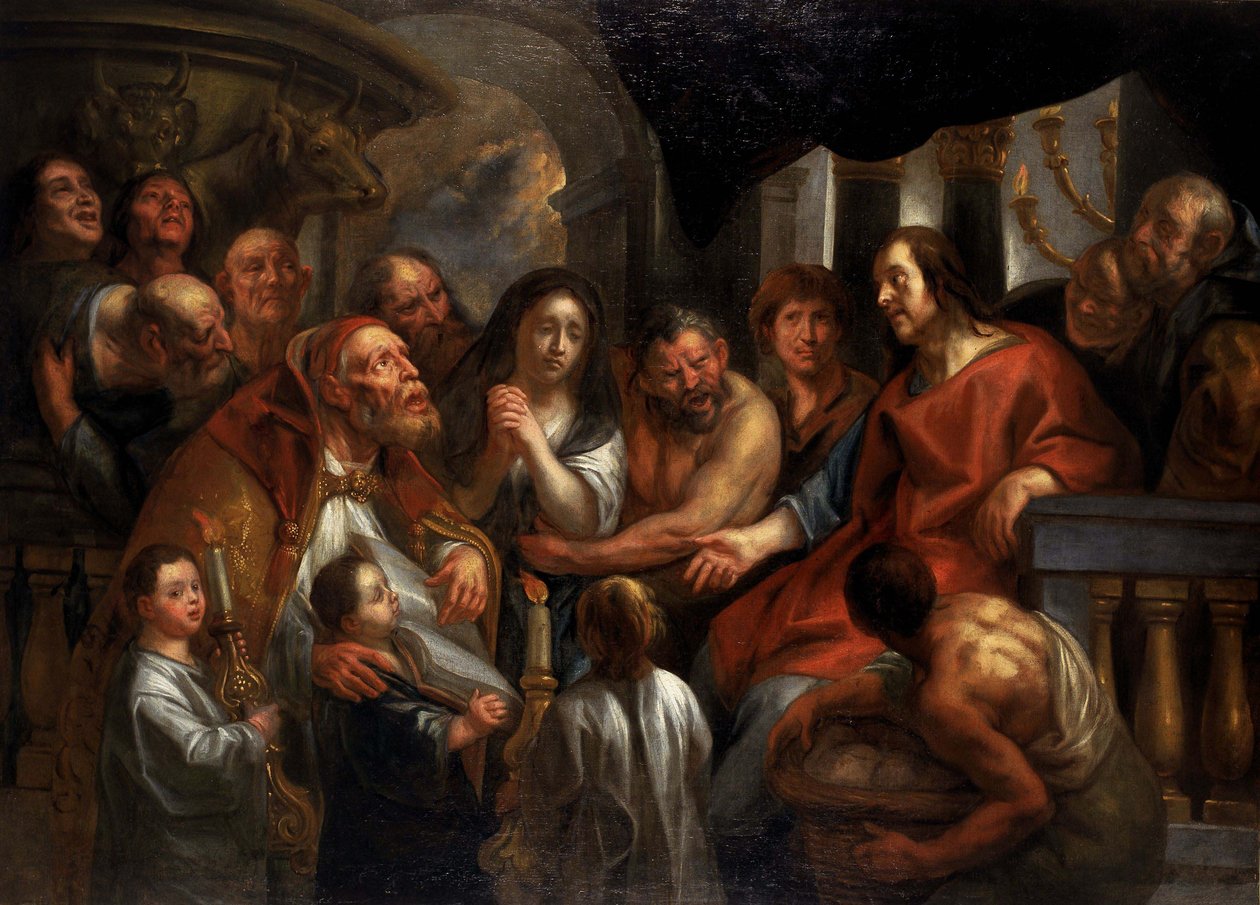 Chrystus i cudzołożnica autorstwa Jacob Jordaens