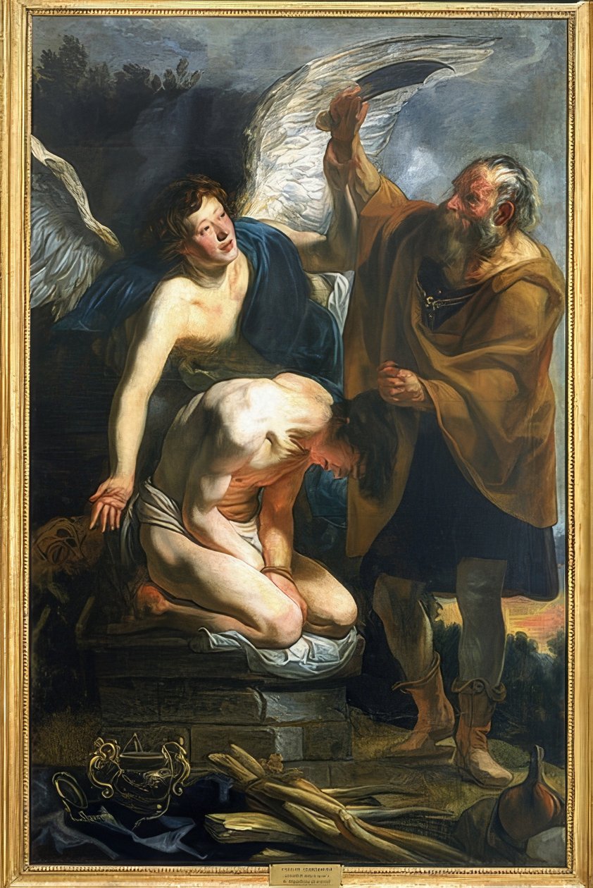 Ofiara Izaaka. XVII wiek autorstwa Jacob Jordaens