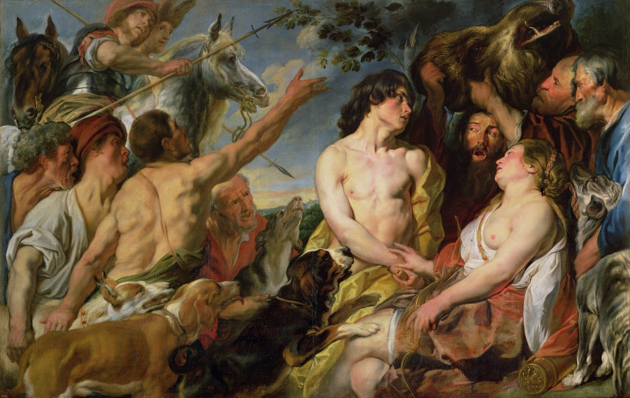Meleager i Atalanta (olej na płótnie) autorstwa Jacob Jordaens