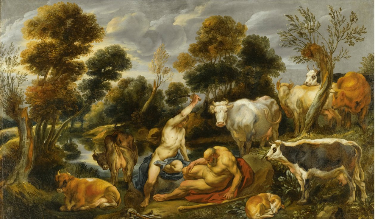 Merkury ścina Argusa (Owidiusz, Met.I, 568-721) autorstwa Jacob Jordaens
