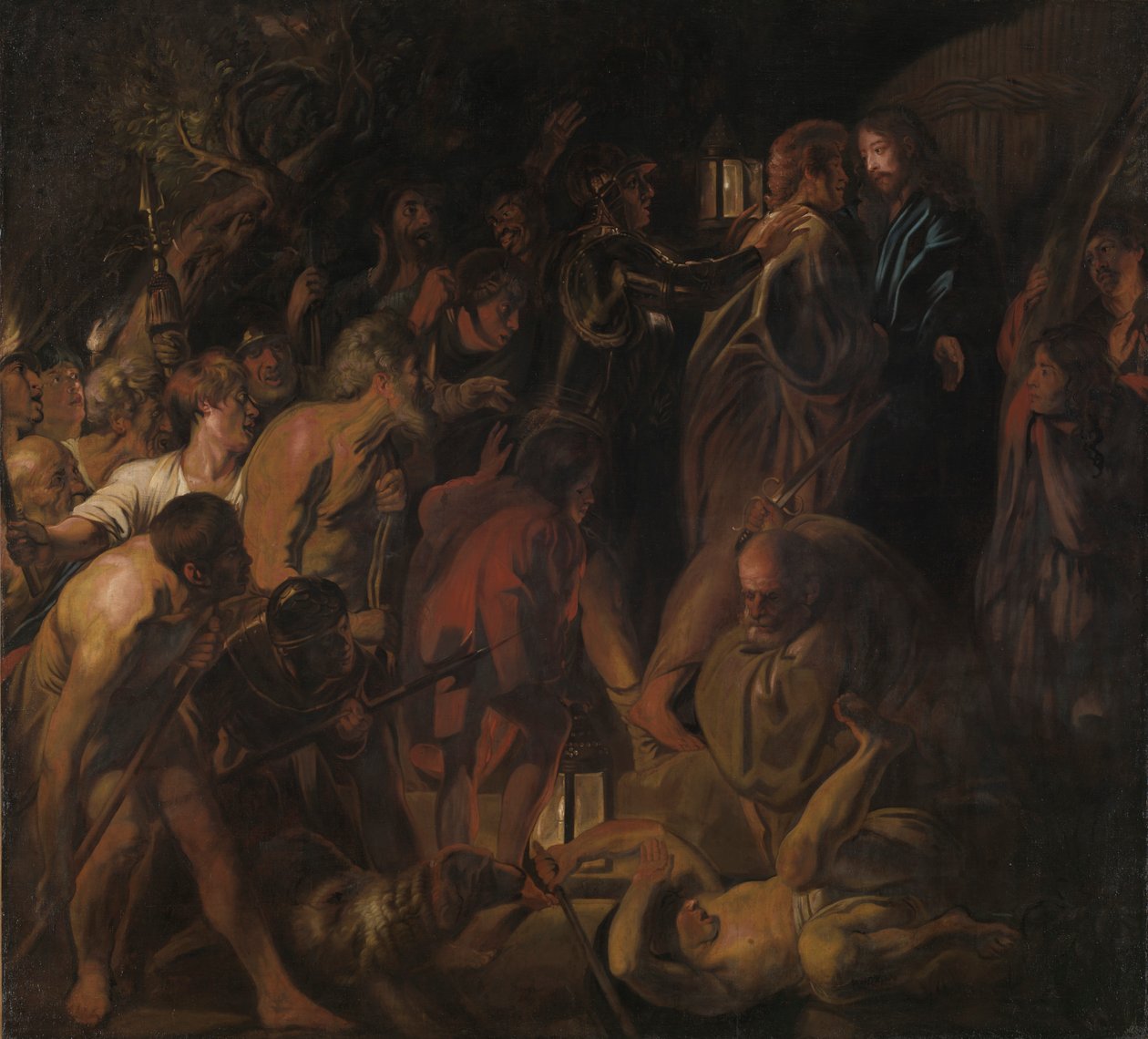 Zdrada Chrystusa, koniec lat pięćdziesiątych XVII wieku. autorstwa Jacob Jordaens