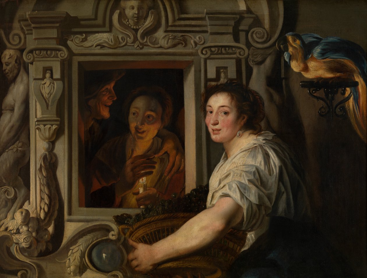 Sprzedawca owoców (olej) autorstwa Jacob Jordaens