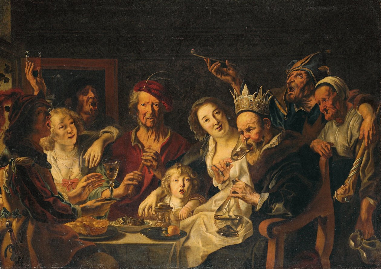 Król pije autorstwa Jacob Jordaens