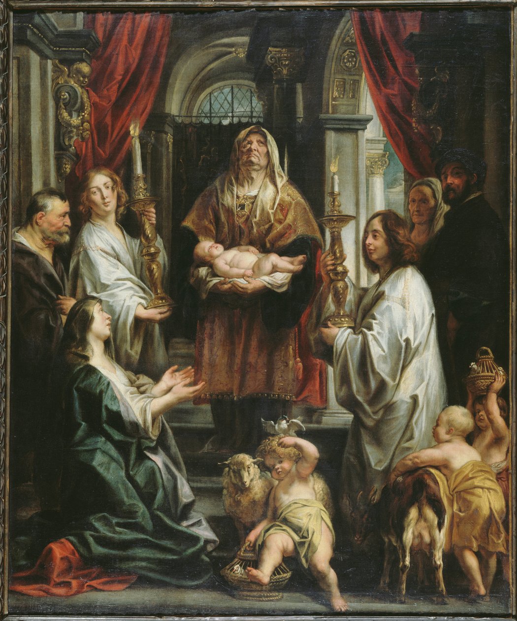 Ofiarowanie w świątyni. autorstwa Jacob Jordaens