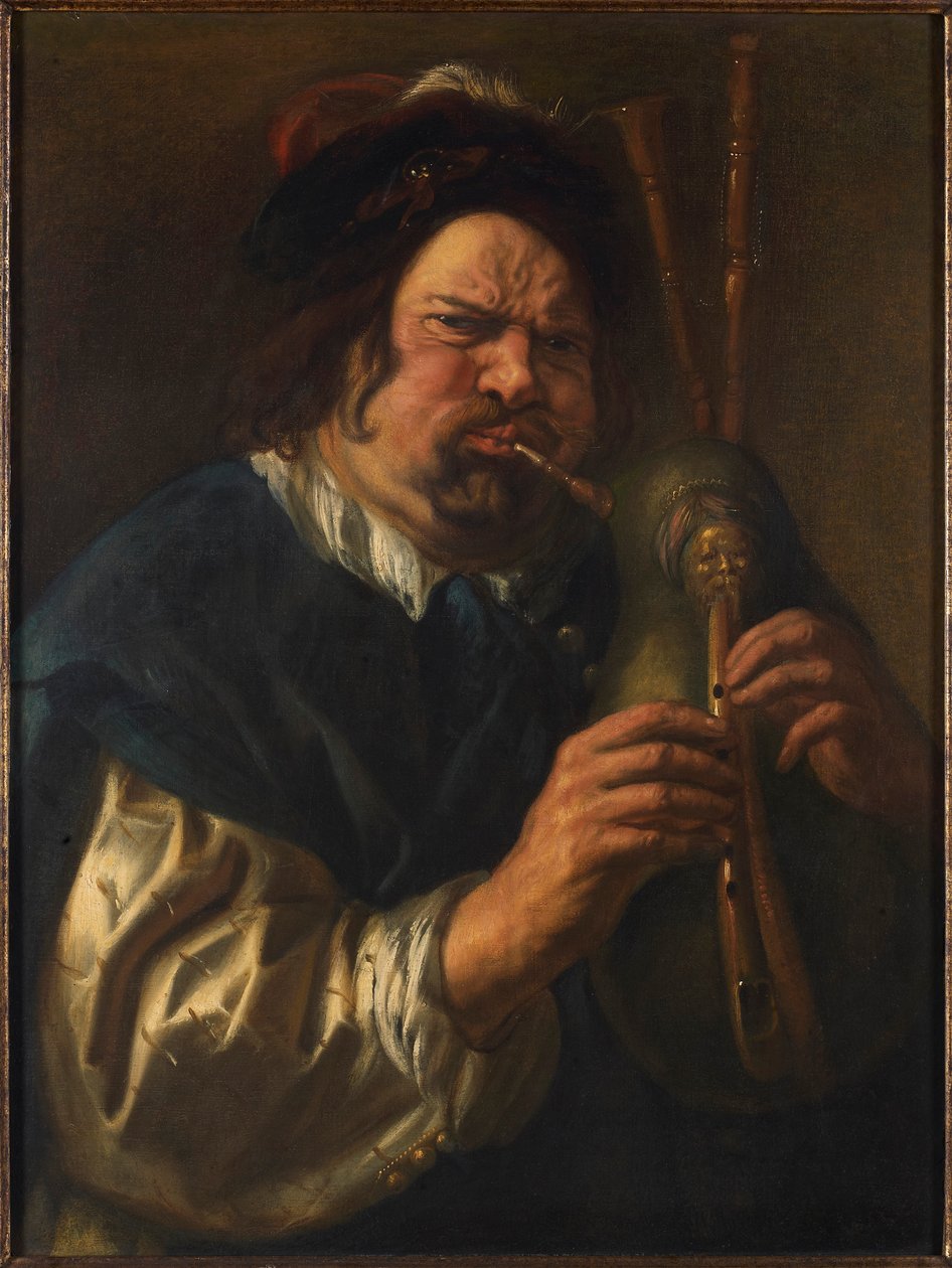 Grający na dudach, 1638-1640. autorstwa Jacob Jordaens