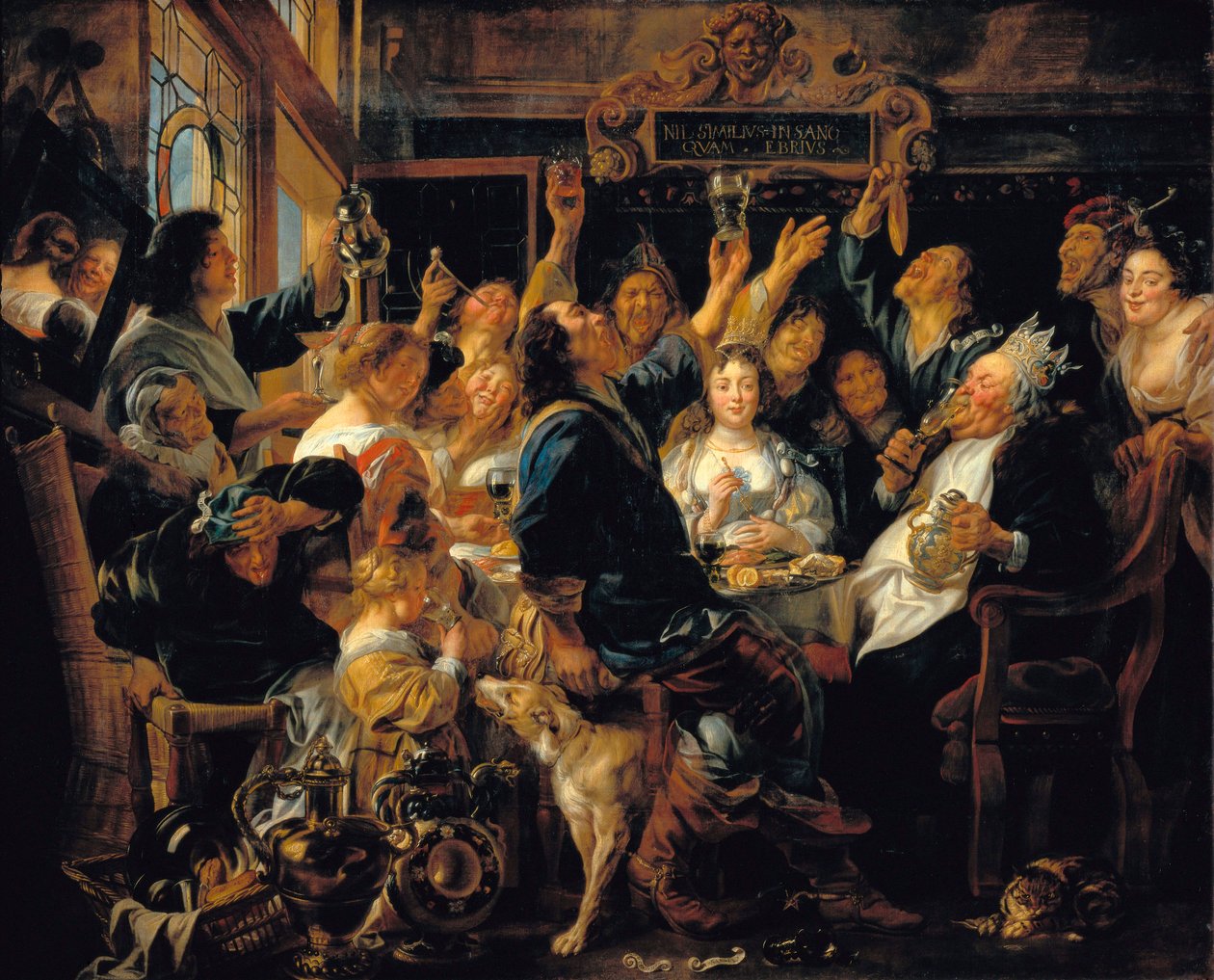 „Świętowanie Króla Fasoli” autorstwa Jacob Jordaens