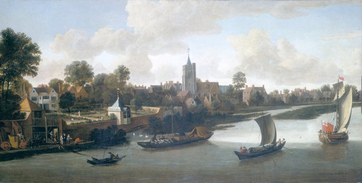 „Chiswick z rzeki”, ok. 1675 r. autorstwa Jacob Knyff