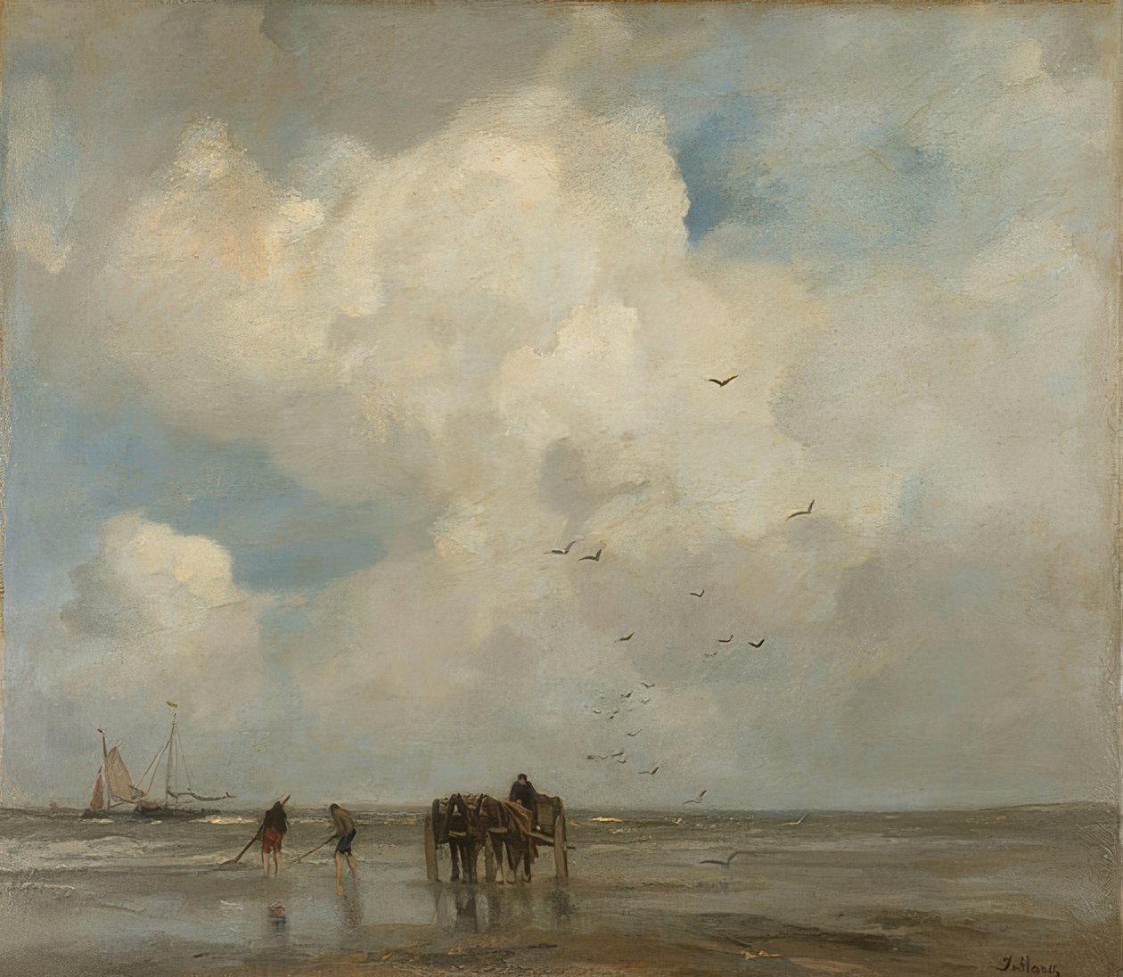 Muszelfischer (skorupiaki). 1885 autorstwa Jacob Henricus or Hendricus Maris