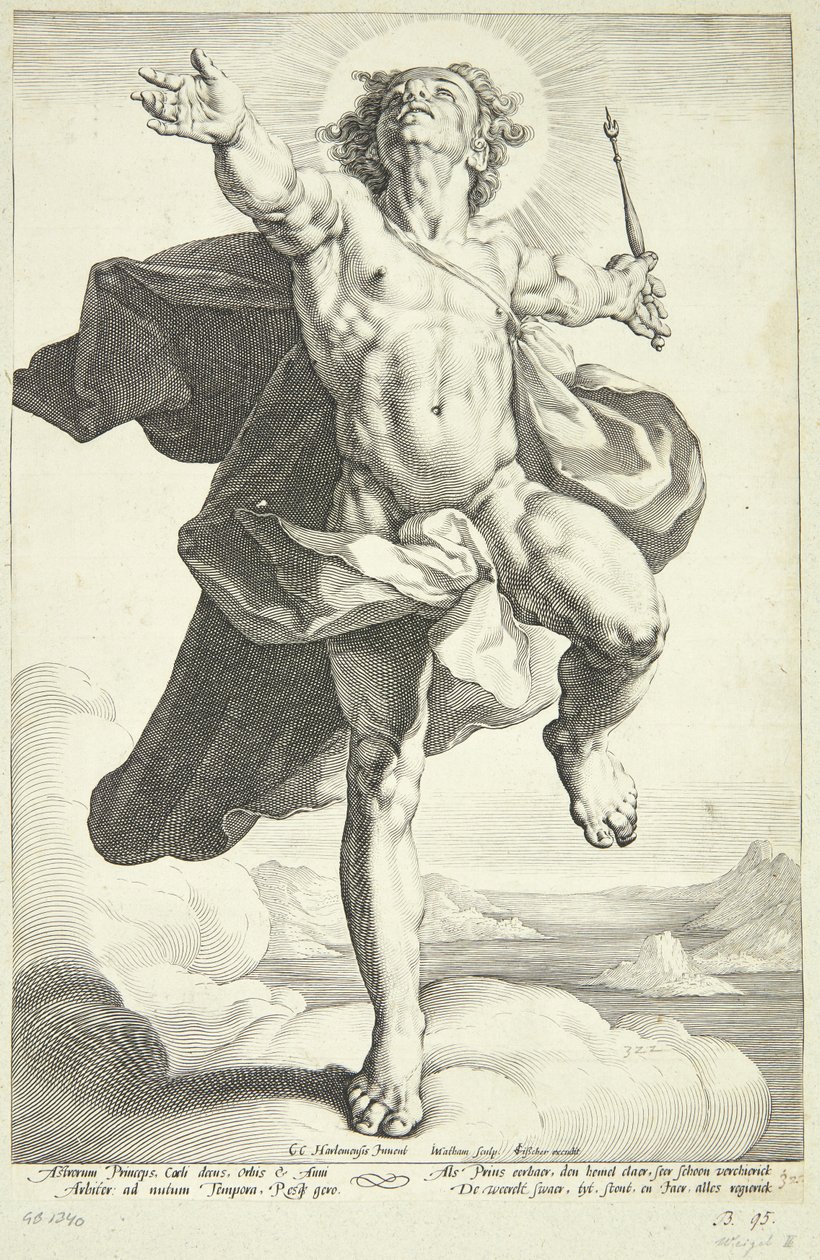 Apollo jako Sol autorstwa Jacob Matham