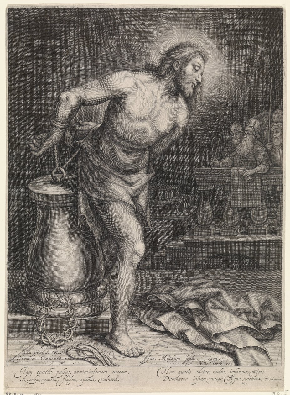 Chrystus na posterunku plagi autorstwa Jacob Matham