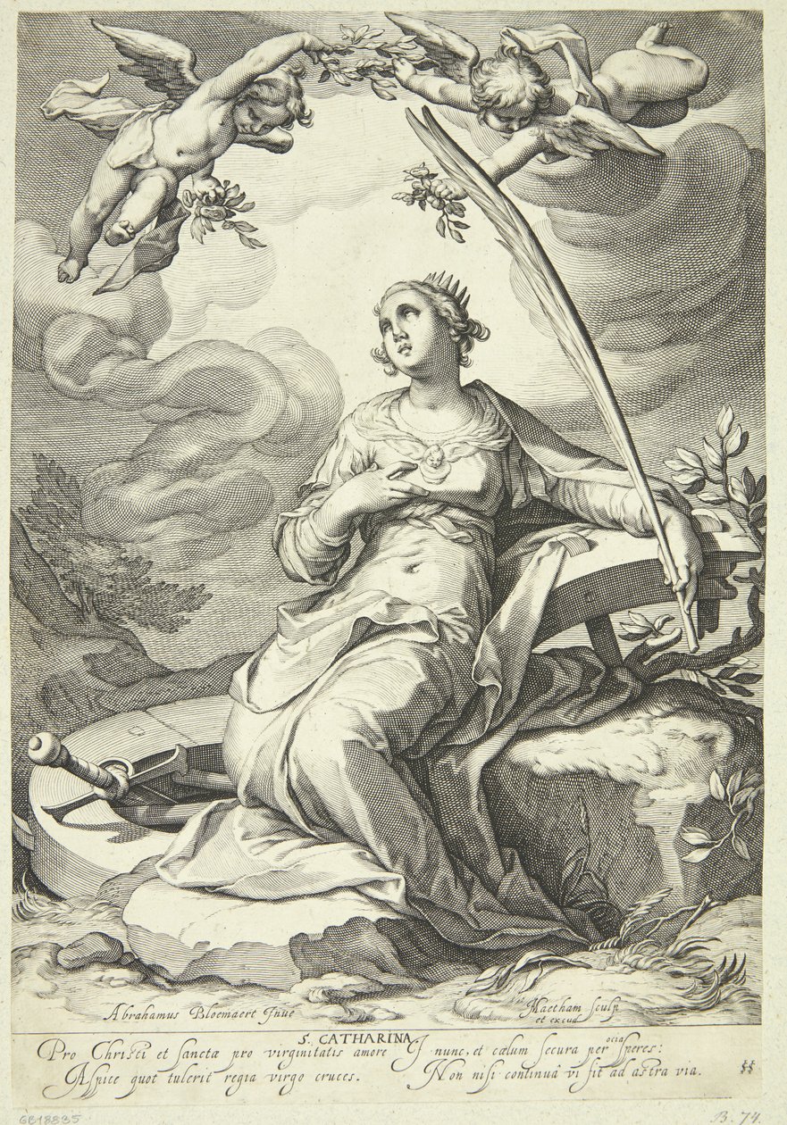 Katarina z Aleksandrii autorstwa Jacob Matham