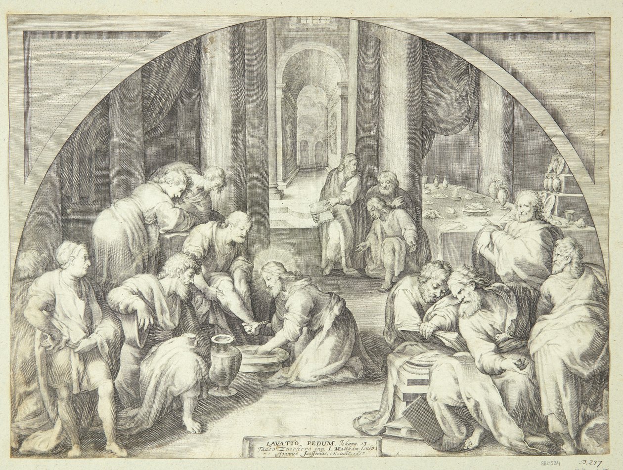 Chrystus myje stopy apostołom”. autorstwa Jacob Matham