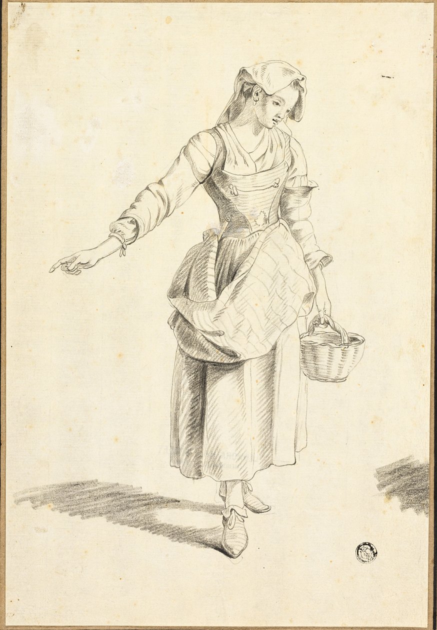 Włoska wieśniaczka autorstwa Jacob Philipp Hackert
