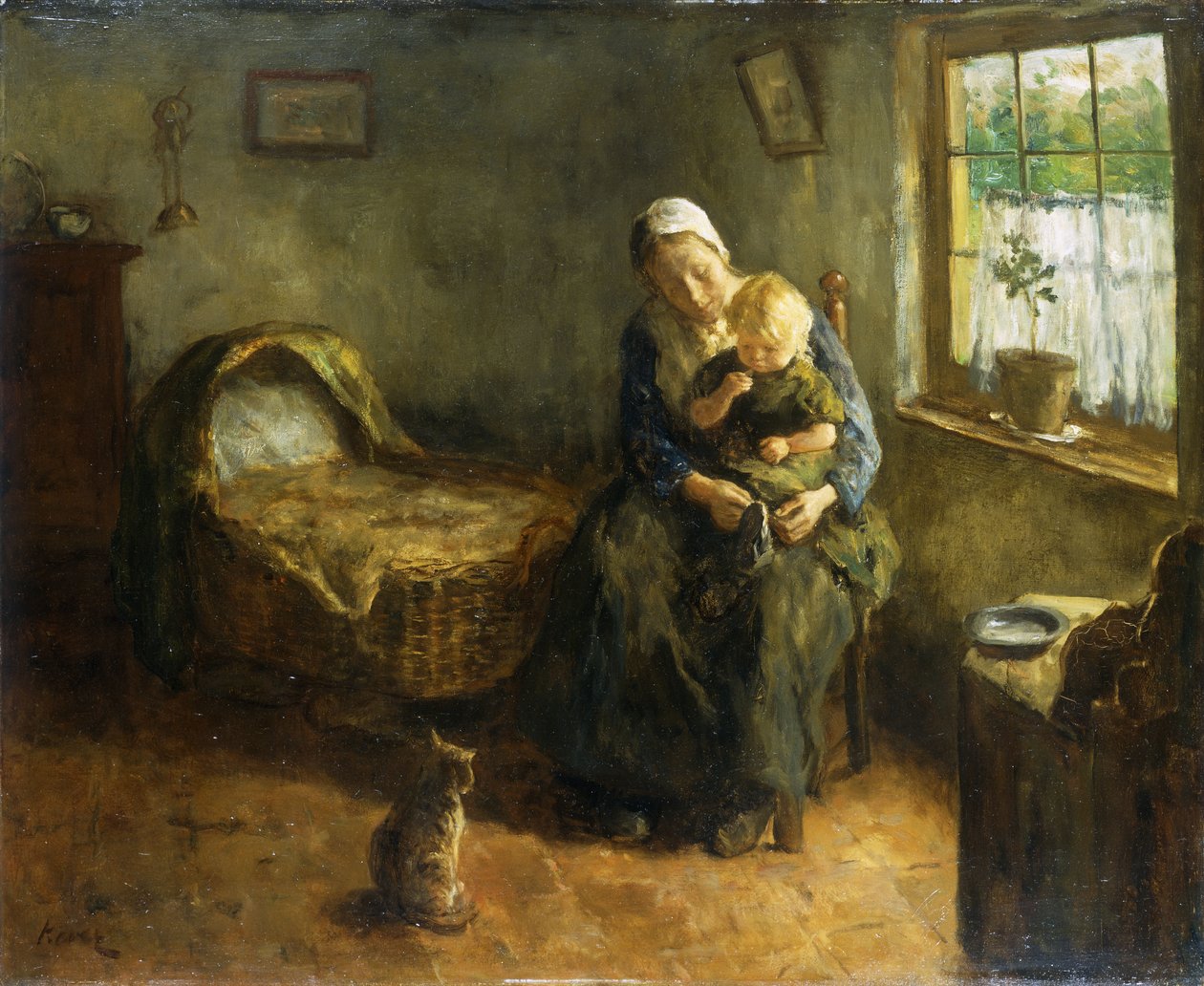 ubieranie dziecka, autorstwa Jacob Simon Kever