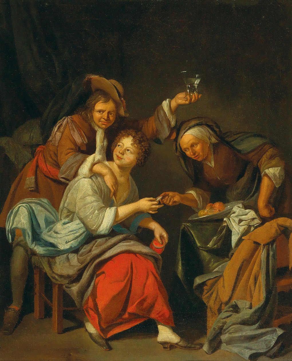 Scena burdelu. autorstwa Jacob Toorenvliet