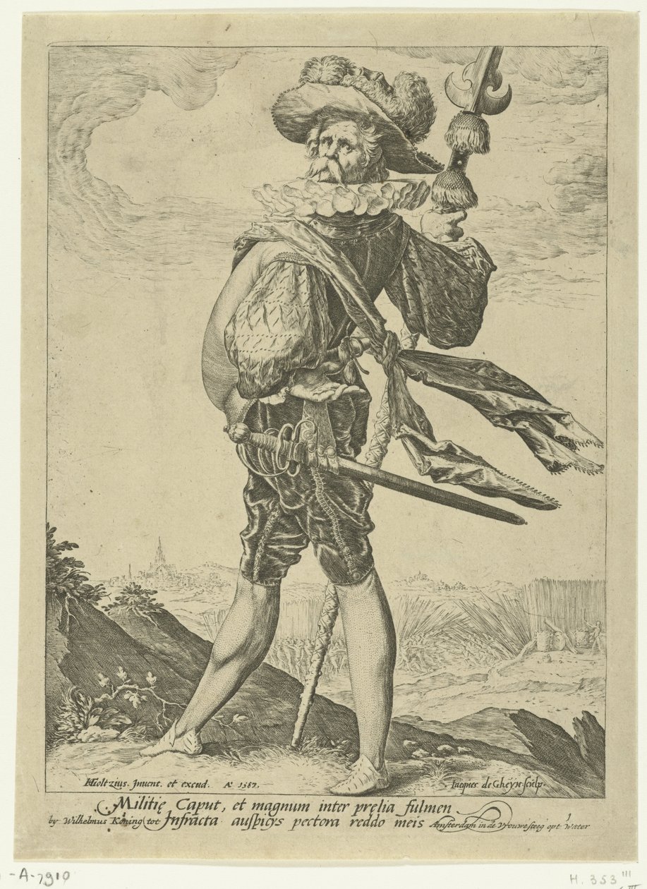 Pułkownik Oficerowie i żołnierze (tytuł serii) autorstwa Jacob de Gheyn (II)