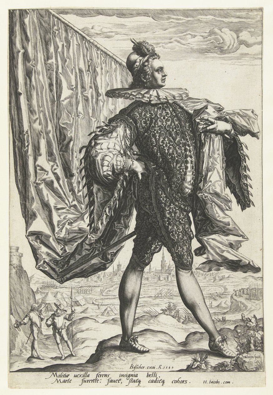 Oficerowie w dubletach Peascod Vaandrig autorstwa Jacob de Gheyn (II)