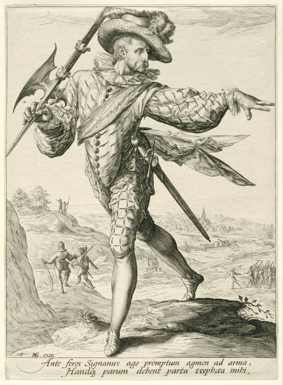 Sierżant Oficerowie i żołnierze (tytuł serii) autorstwa Jacob de Gheyn (II)