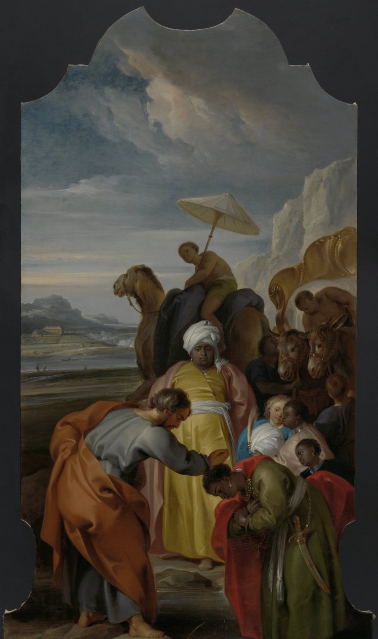 Św. Filip ochrzcił eunucha autorstwa Jacob de Wit