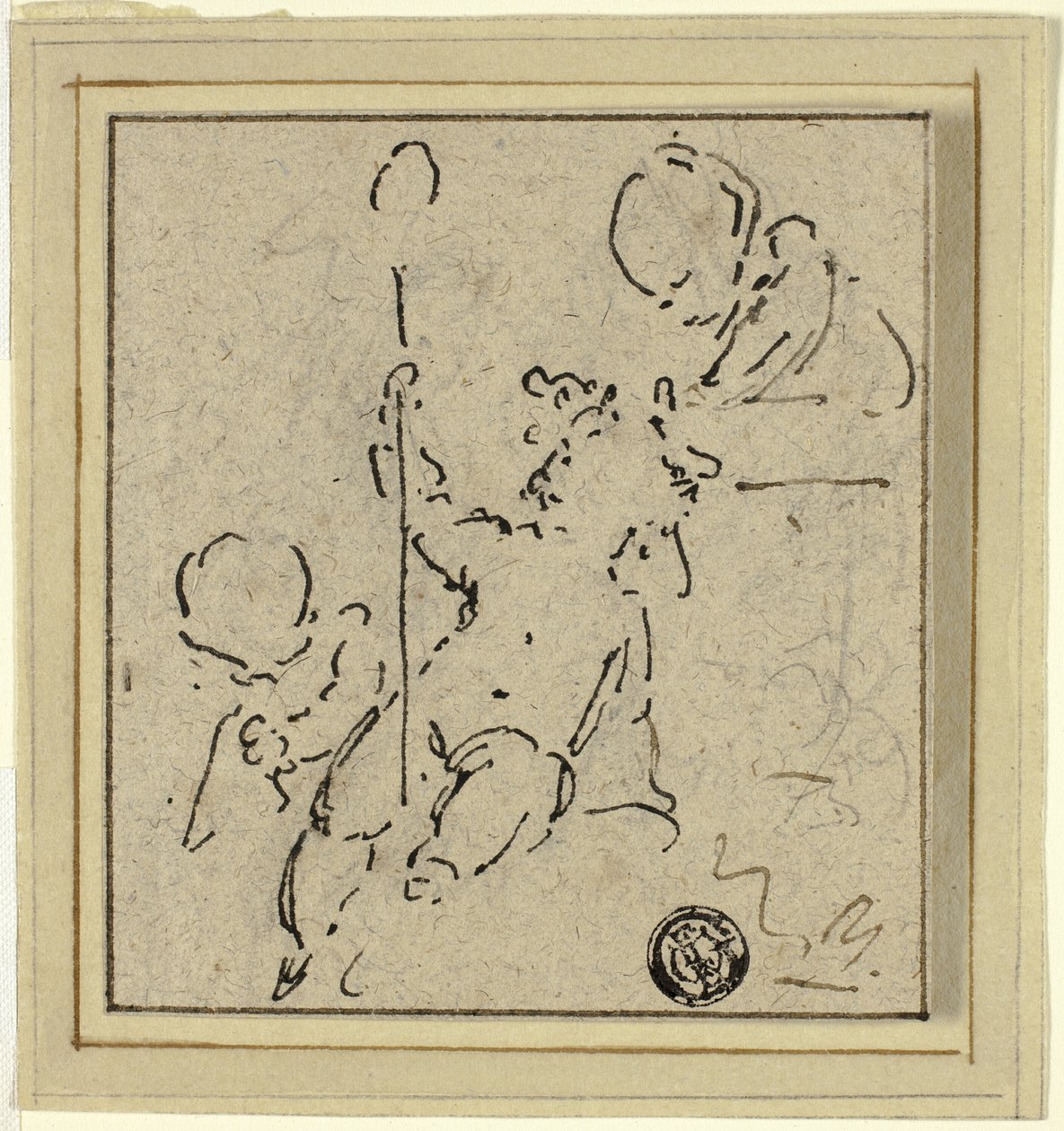 Trzy Putti autorstwa Jacob de Wit