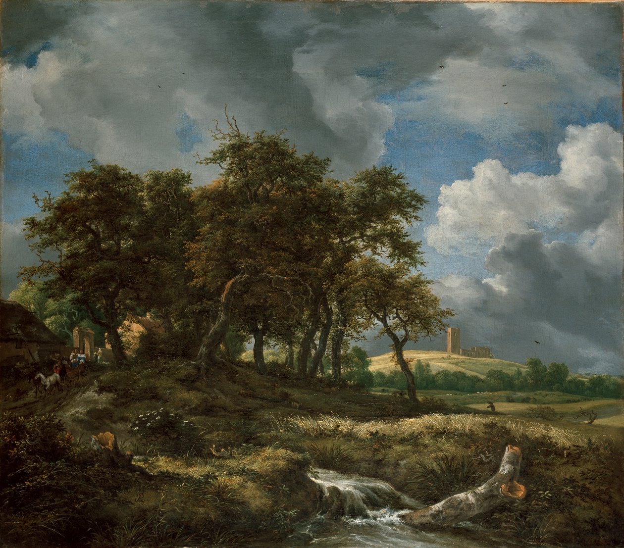 Krajobraz w pobliżu Muiderberg, początek lat 50. XVI wieku autorstwa Jacob van Ruisdael