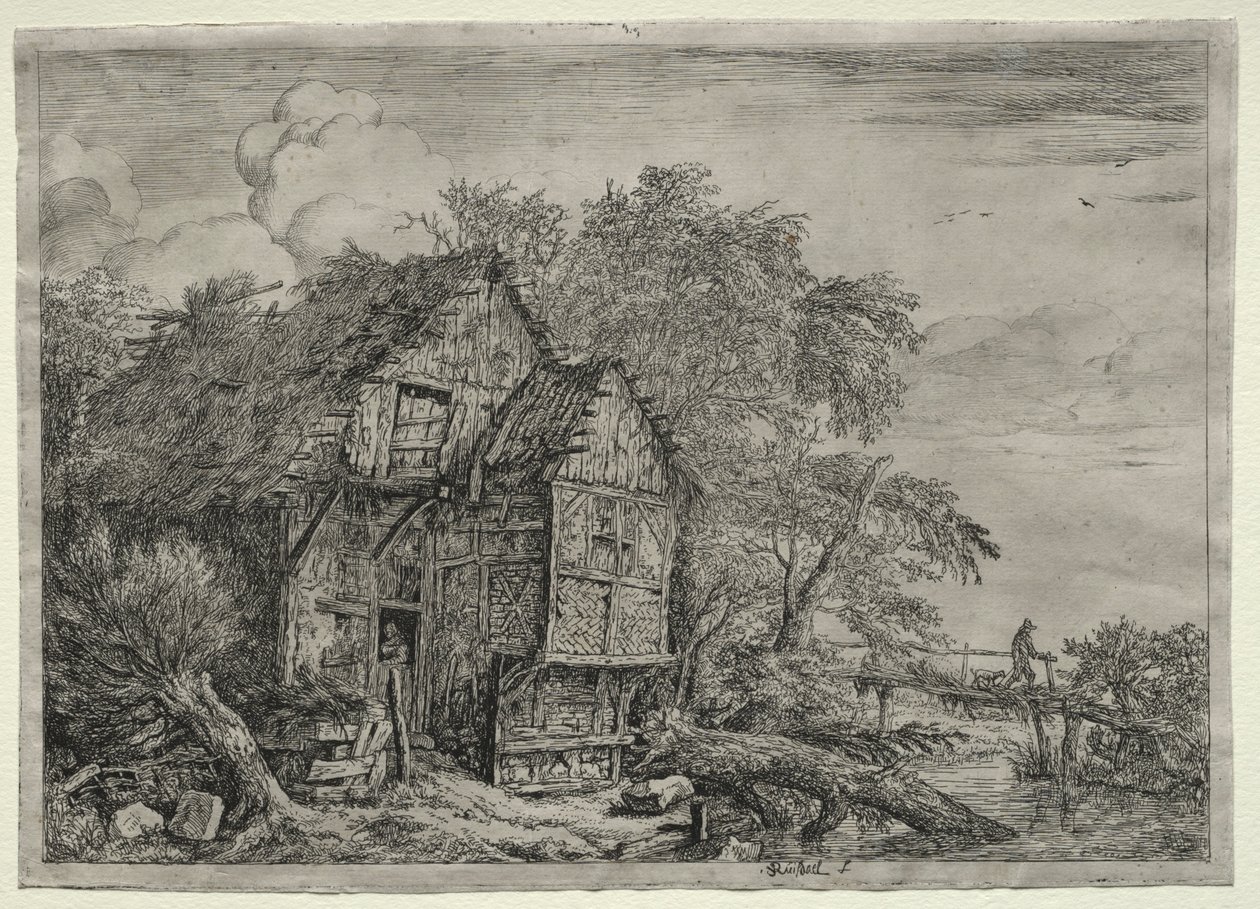 Mały Most. autorstwa Jacob van Ruisdael