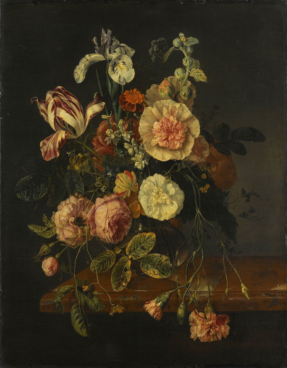 Martwa natura z kwiatami autorstwa Jacob van Walscapelle (attributed to)