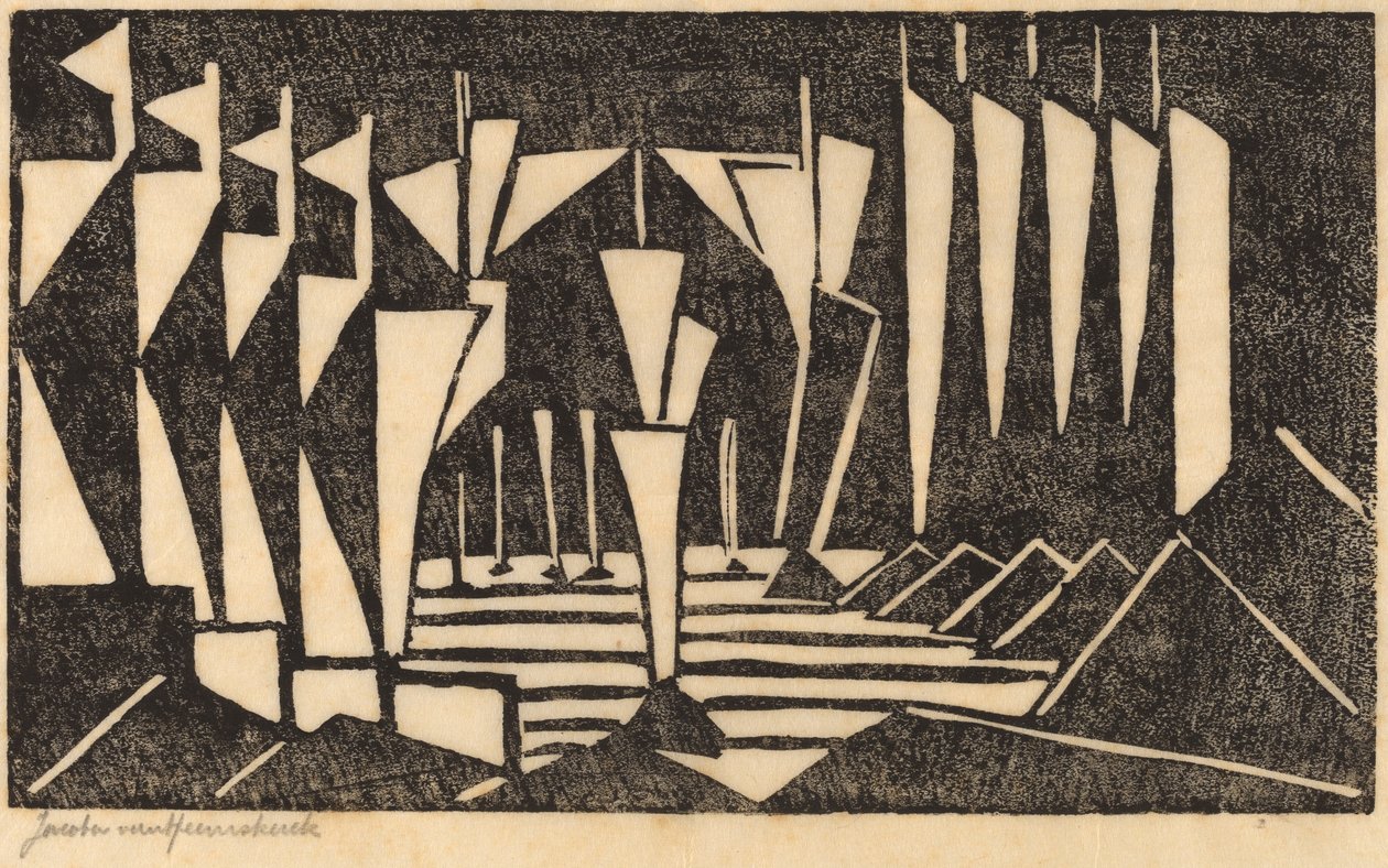 Stylizowane żaglówki, 1915. autorstwa Jacoba van Heemskerck van Beest